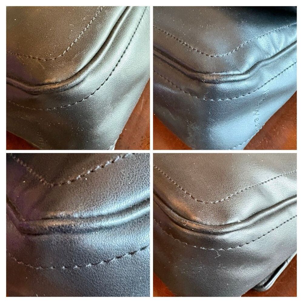 NINE WEST - Vintage-Style Shoulder Bag in Black Faux Leather. Perfect Condition - Picture 15 of 15